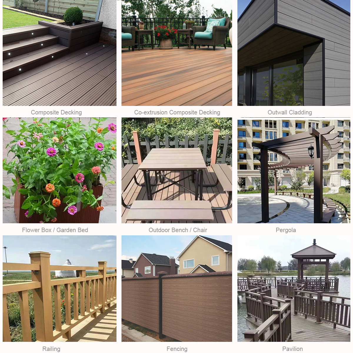 composite solid decking board